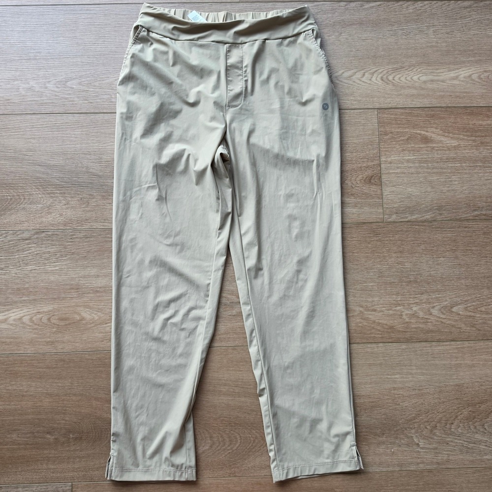 Baleaf Womens Tan Khaki Stretch Active Hiking Pants Small Elastic Waist